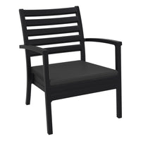 Compamia Artemis XL Club Chair Dark Gray with Sunbrella Charcoal Cushions