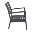 Compamia Artemis XL Club Chair Dark Gray with Sunbrella Black Cushions - Set of Two
