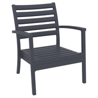 Compamia Artemis XL Club Chair in Dark Gray with Sunbrella Seat Cushion in Natural - Set of Two