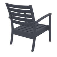 Compamia Artemis XL Club Chair in Dark Gray with Sunbrella Seat Cushion in Natural - Set of Two