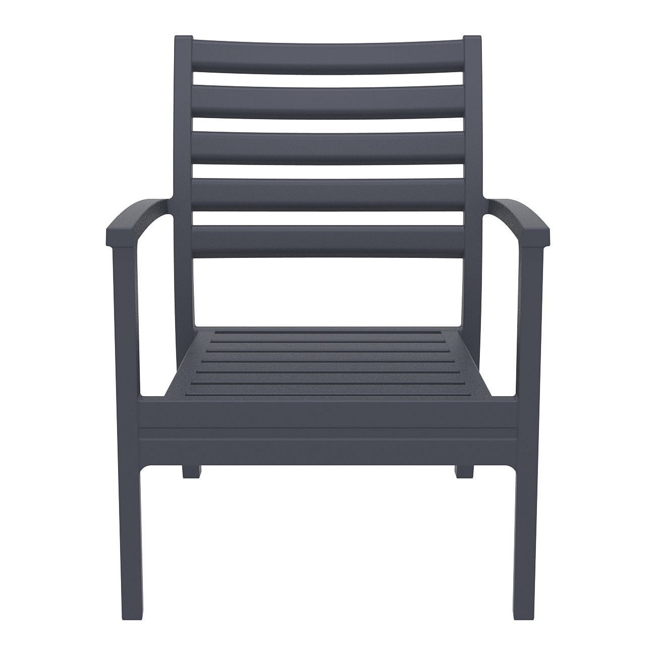 Compamia Artemis XL Club Chair in Dark Gray with Sunbrella Seat Cushion in Natural - Set of Two