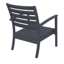 Compamia Artemis XL Club Chair Dark Gray with Sunbrella Taupe Cushions - Set of Two