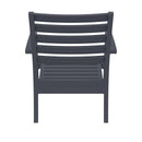 Compamia Artemis XL Club Chair Dark Gray with Sunbrella Taupe Cushions - Set of Two