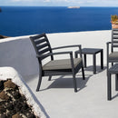 Compamia Artemis XL Club Chair Dark Gray with Sunbrella Taupe Cushions - Set of Two