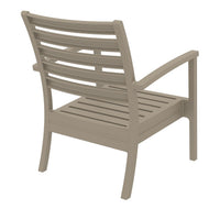 Compamia Artemis XL Club Chair in Taupe with Sunbrella Seat Cushion in Natural - Set of Two