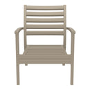 Compamia Artemis XL Club Chair in Taupe with Sunbrella Seat Cushion in Natural - Set of Two