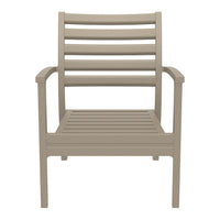 Compamia Artemis XL Club Chair in Taupe with Sunbrella Seat Cushion in Natural - Set of Two