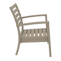 Compamia Artemis XL Club Chair in Taupe with Sunbrella Seat Cushion in Natural - Set of Two
