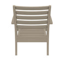 Compamia Artemis XL Club Chair in Taupe with Sunbrella Seat Cushion in Natural - Set of Two