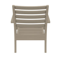 Compamia Artemis XL Club Chair in Taupe with Sunbrella Seat Cushion in Natural - Set of Two