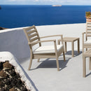 Compamia Artemis XL Club Chair in Taupe with Sunbrella Seat Cushion in Natural - Set of Two