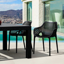 Compamia Air XL Extension Dining Set 5 Piece Black/Dark Gray/Taupe/White