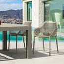 Compamia Air XL Extension Dining Set 5 Piece Black/Dark Gray/Taupe/White