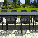 Compamia Air XL Extension Dining Set 11 Piece in Black/Taupe/Dove Gray/White