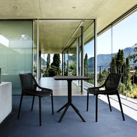 Compamia Air Bistro Set 3 Piece Black/Dark Gray/Taupe/White