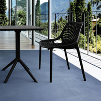 Compamia Air Bistro Set 3 Piece Black/Dark Gray/Taupe/White