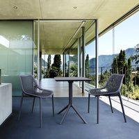 Compamia Air Bistro Set 3 Piece Black/Dark Gray/Taupe/White