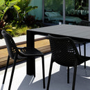 Compamia Air Extension Dining Set 5 Piece in Black/Dark Gray/Taupe/White