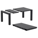Compamia Air Extension Dining Set 5 Piece in Black/Dark Gray/Taupe/White