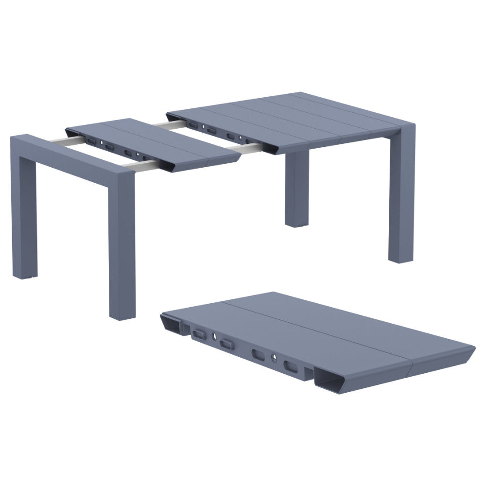 Compamia Air Extension Dining Set 5 Piece in Black/Dark Gray/Taupe/White