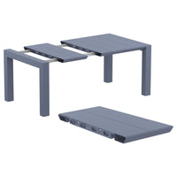 Compamia Air Extension Dining Set 5 Piece in Black/Dark Gray/Taupe/White