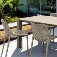 Compamia Air Extension Dining Set 5 Piece in Black/Dark Gray/Taupe/White