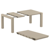 Compamia Air Extension Dining Set 5 Piece in Black/Dark Gray/Taupe/White