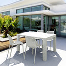 Compamia Air Extension Dining Set 5 Piece in Black/Dark Gray/Taupe/White