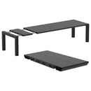 Compamia Air Extension Dining Set 9 Piece in Black/Taupe/Dove Gray/White