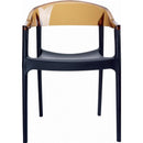 Compamia Carmen Modern Dining Chair Black Seat Transparent