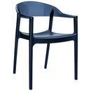 Compamia Carmen Modern Dining Chair Black Seat Transparent