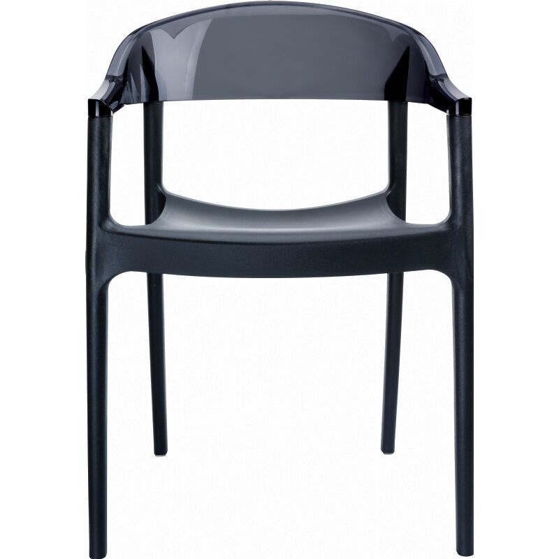 Compamia Carmen Modern Dining Chair Black Seat Transparent