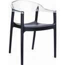 Compamia Carmen Modern Dining Chair Black Seat Transparent