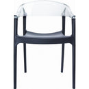 Compamia Carmen Modern Dining Chair Black Seat Transparent