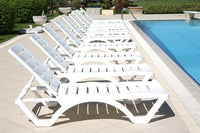 Compamia Aqua Pool Chaise Lounge White - Set of 4