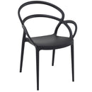 Compamia Mila Dining Arm Chair Black/White/Dark Gray/Dove Gray/Red/Yellow Set of 2