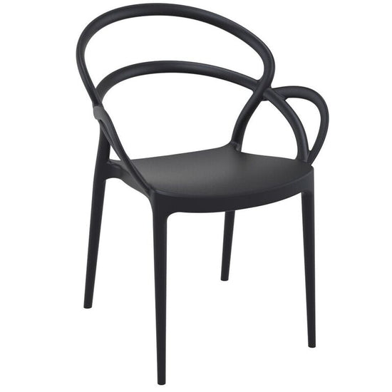 Compamia Mila Dining Arm Chair Black/White/Dark Gray/Dove Gray/Red/Yellow Set of 2