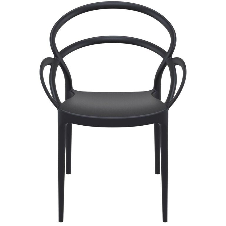 Compamia Mila Dining Arm Chair Black/White/Dark Gray/Dove Gray/Red/Yellow Set of 2