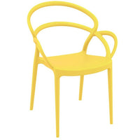 Compamia Mila Dining Arm Chair Black/White/Dark Gray/Dove Gray/Red/Yellow Set of 2
