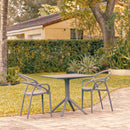 Compamia Mila Dining Set with 2 Arm Chairs White/Dark Grey