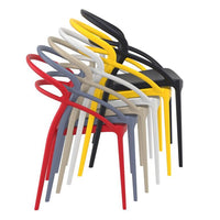 Compamia Pia Dining Chair Black/White/Dark Gray/Dove Gray/Red/Yellow- Set of Two