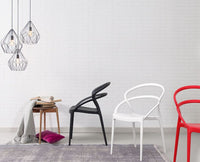 Compamia Pia Dining Chair Black/White/Dark Gray/Dove Gray/Red/Yellow- Set of Two