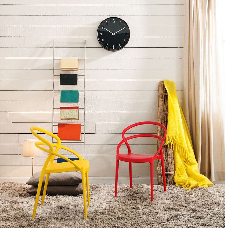 Compamia Pia Dining Chair Black/White/Dark Gray/Dove Gray/Red/Yellow- Set of Two