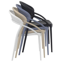 Compamia Sunset Dining Chair Black/Brown/White/Dark Gray/Dove Gray/Red/Yellow-Set of Two