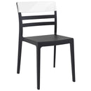Compamia Moon Dining Chair White Transparent Clear/Glossy White/Red/Amber- Set of Tgwo
