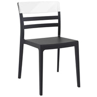 Compamia Moon Dining Chair White Transparent Clear/Glossy White/Red/Amber- Set of Tgwo