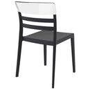Compamia Moon Dining Chair White Transparent Clear/Glossy White/Red/Amber- Set of Tgwo
