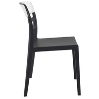 Compamia Moon Dining Chair White Transparent Clear/Glossy White/Red/Amber- Set of Tgwo