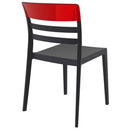 Compamia Moon Dining Chair White Transparent Clear/Glossy White/Red/Amber- Set of Tgwo