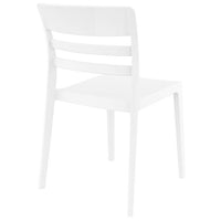 Compamia Moon Dining Chair White Transparent Clear/Glossy White/Red/Amber- Set of Tgwo